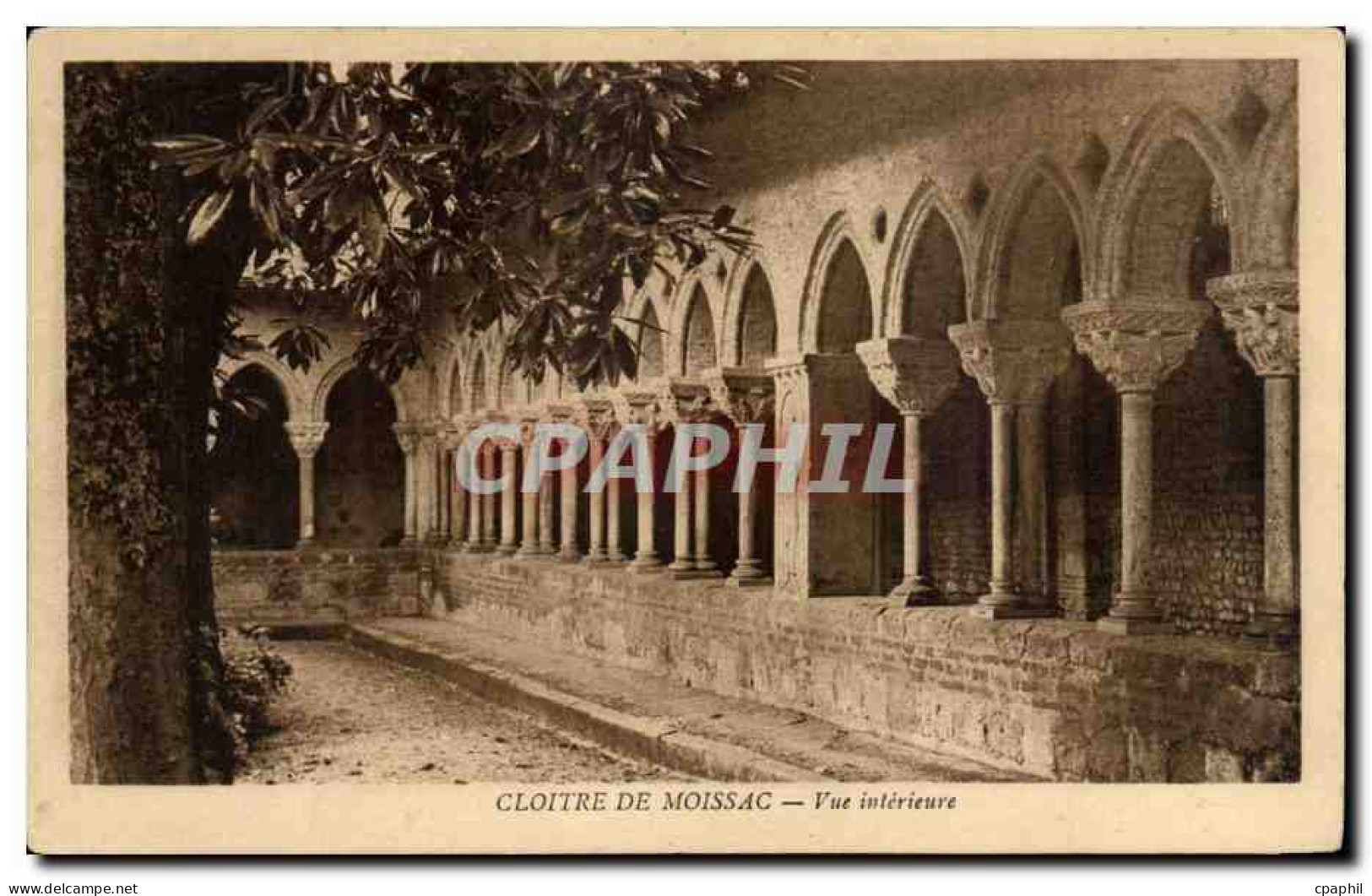 CPA Cloitre de Moissac Vue interieure