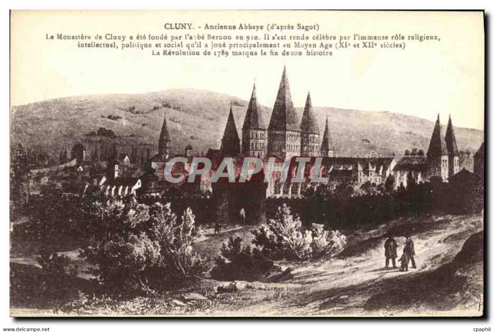 CPA Cluny Ancienne Abbaye
