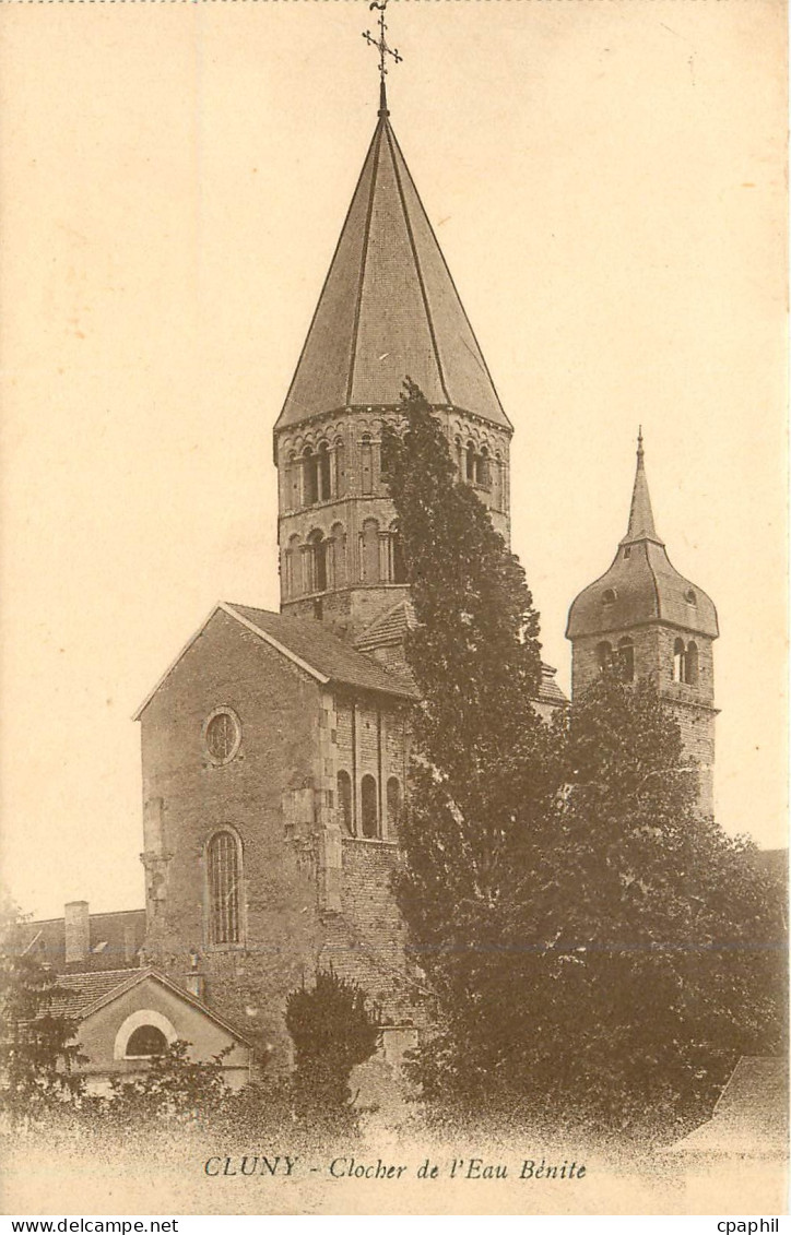 CPA Cluny Clocher de l'Eau Benite