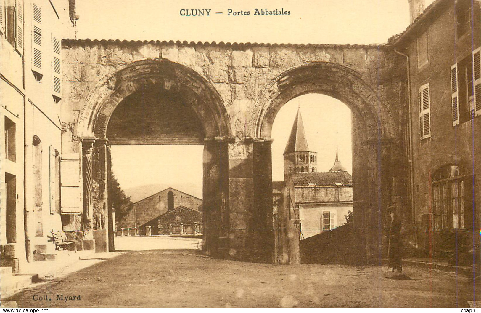 CPA Cluny portes abbatiales