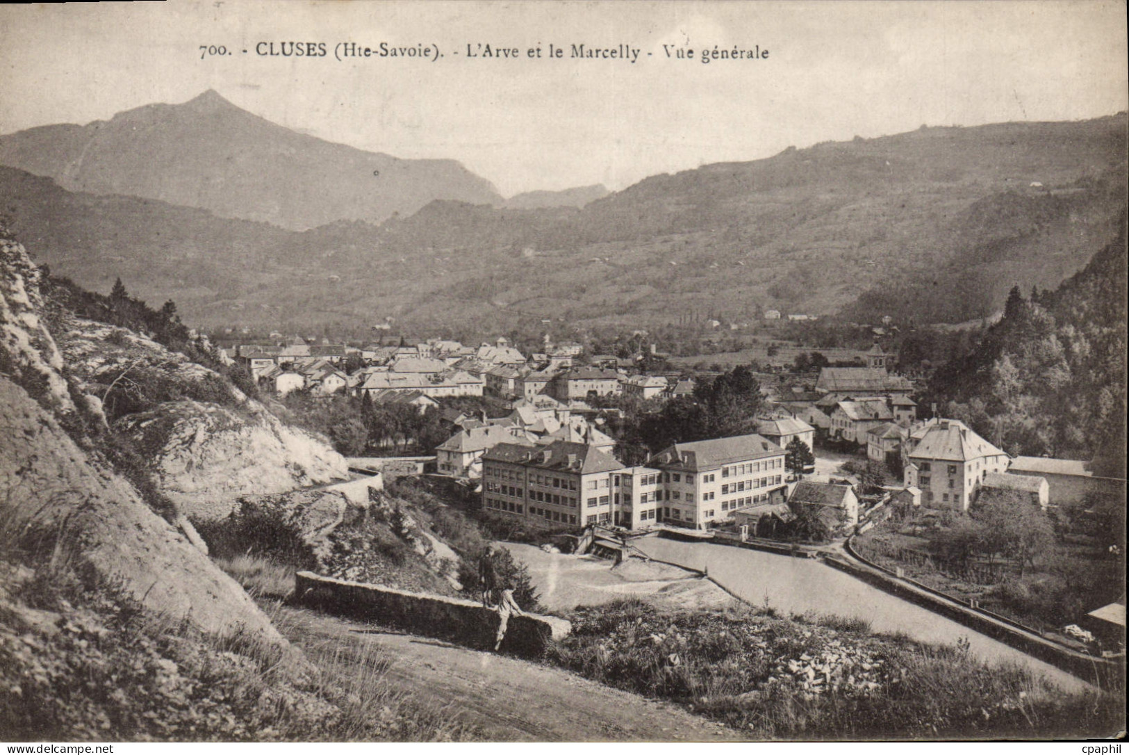 CPA CLUSES Arve Marcelly vue générale