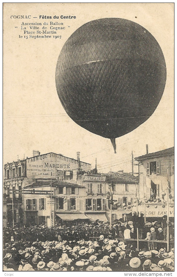 CPA Cognac fêtes du Centre Ascension du Ballon