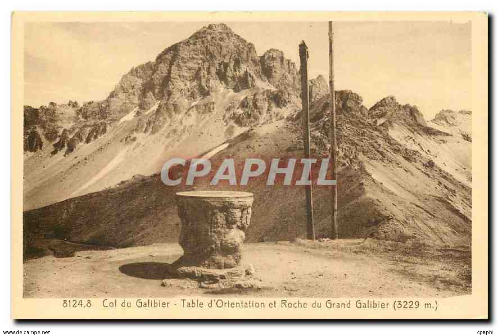CPA Col du Galibier Table d'Orientation et Roche du Grand Galibier