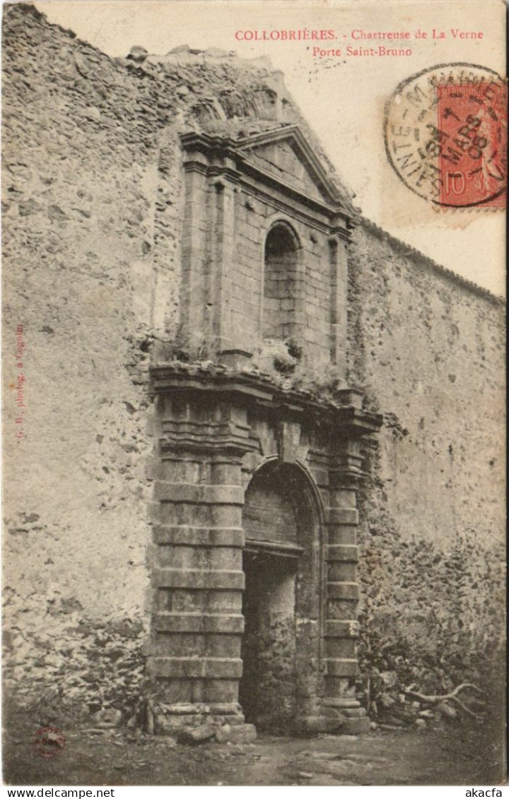 CPA COLLOBRIERES Chartreuse de La Verne - Porte Saint-Bruno (1112789)