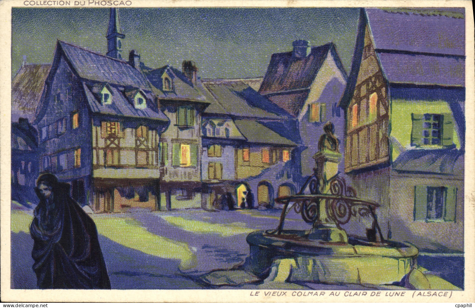 CPA Colmar Le vieux Colmar au clair de lune