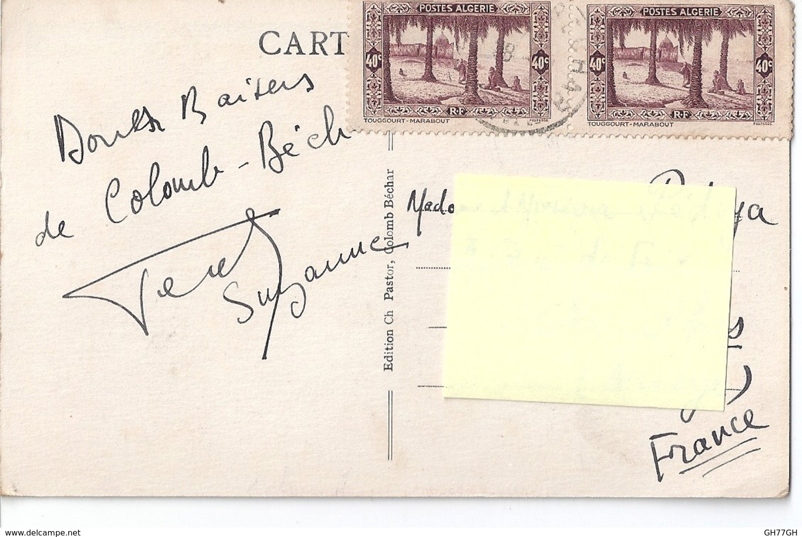 CPA COLOMB-BECHAR -timbrée