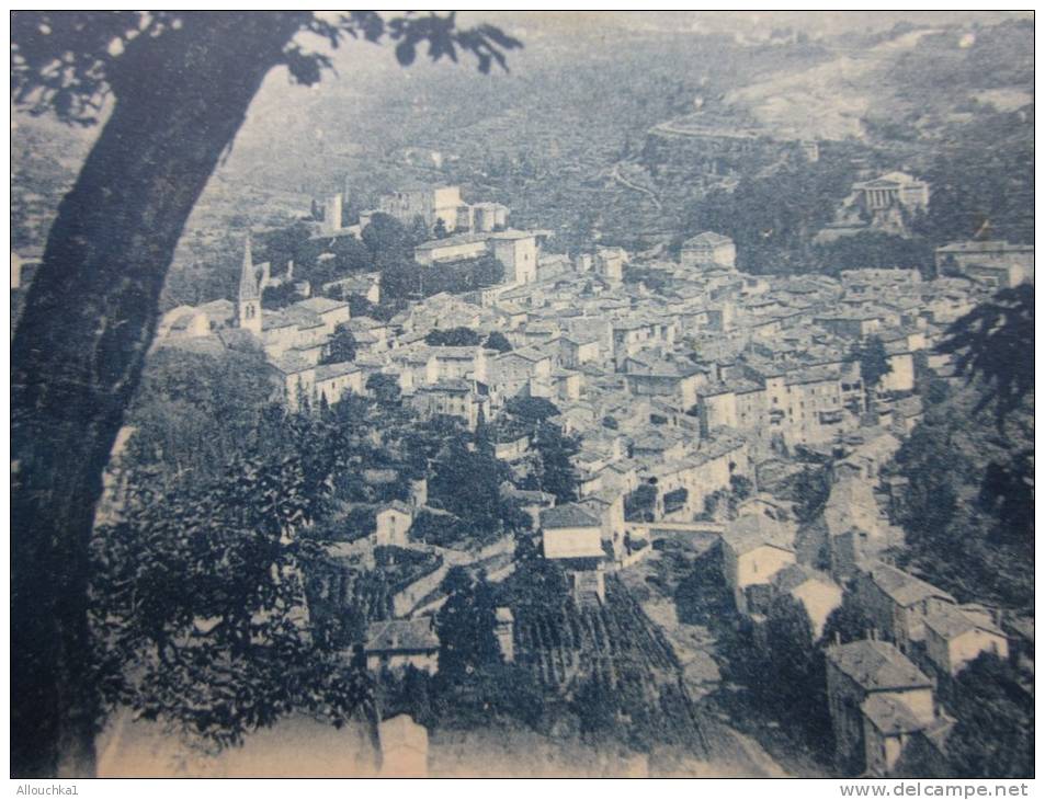 CPA colorisée bleue :Largentière (Ardèche) vue générale, prise de Beauregard