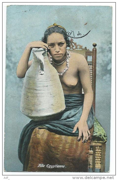 CPA COLORISEE FILLE EGYPTIENNE