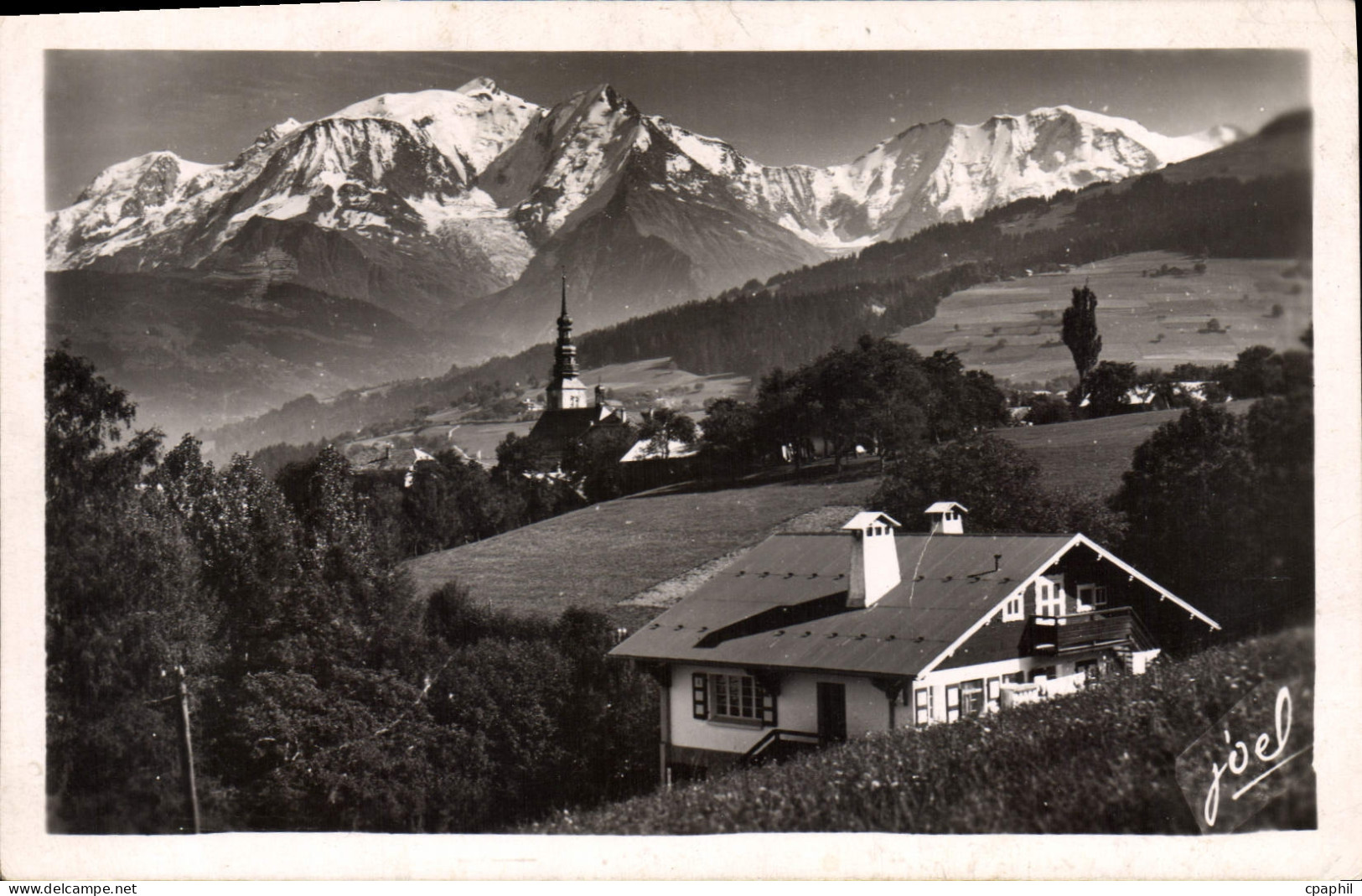 CPA Combloux village Et Le Mont Blanc
