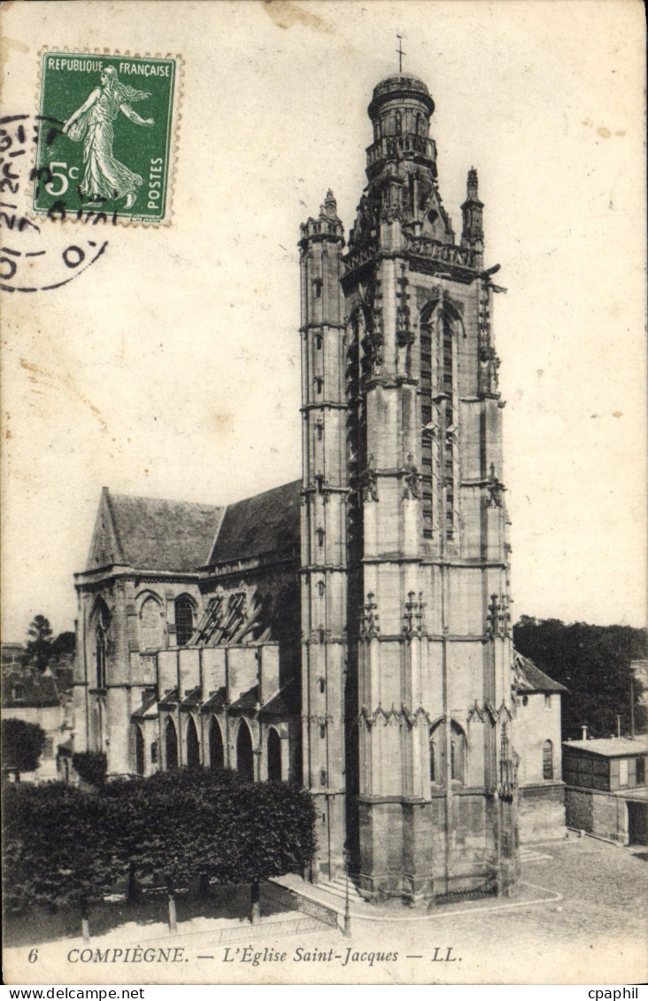 CPA Compiegne L'Eglise Saint Jacques