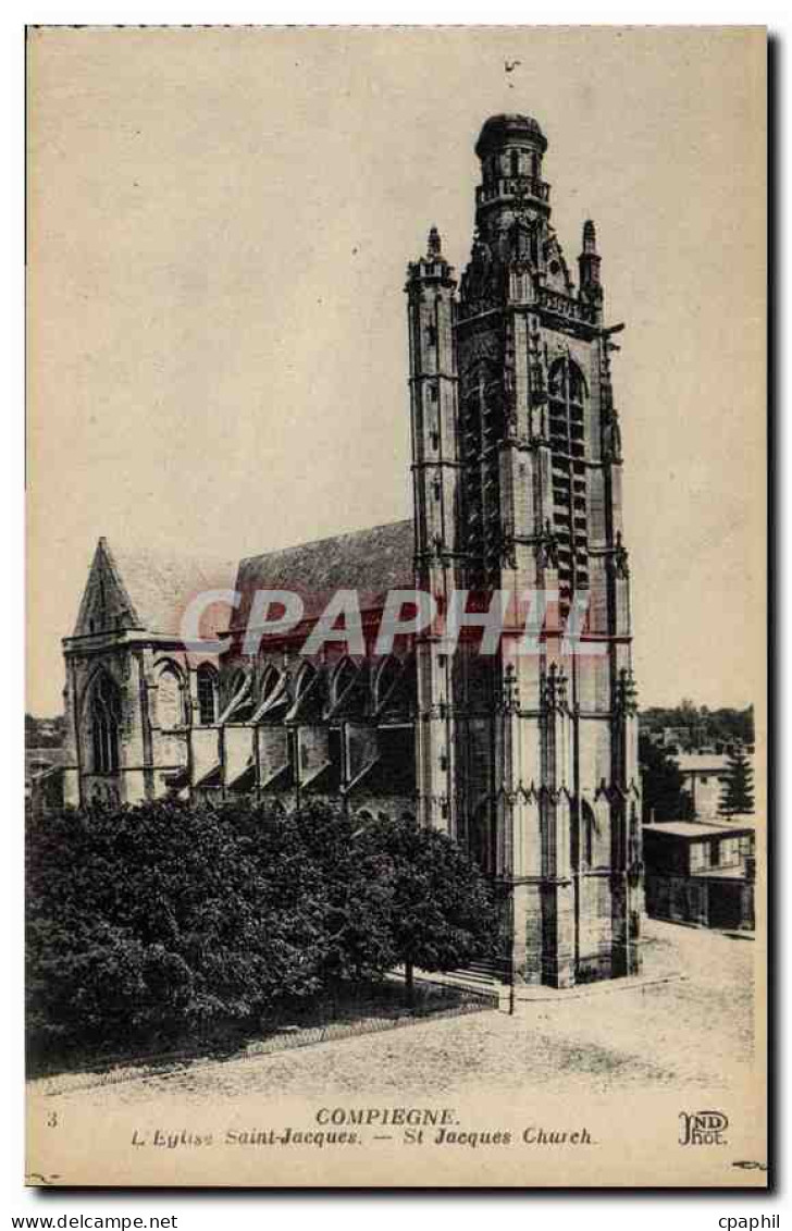 CPA Compiegne l'Eglise Saint Jacques