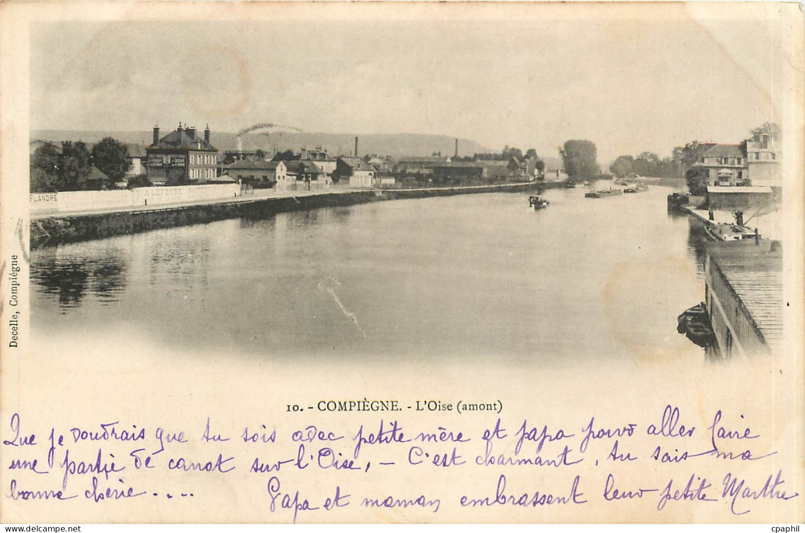 CPA Compiegne l'Oise amont