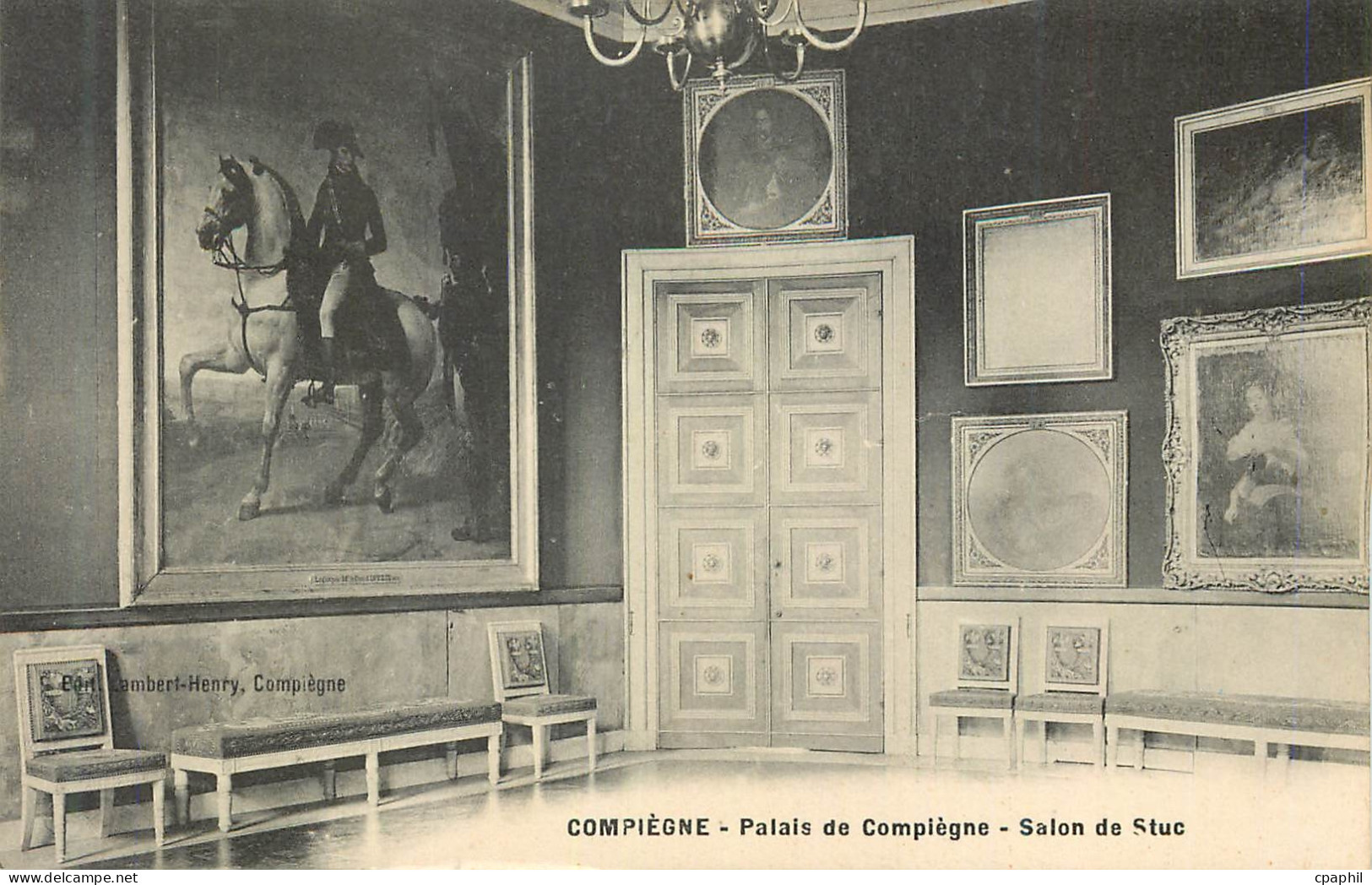 CPA Compiegne palais de compiegne salon de stuc