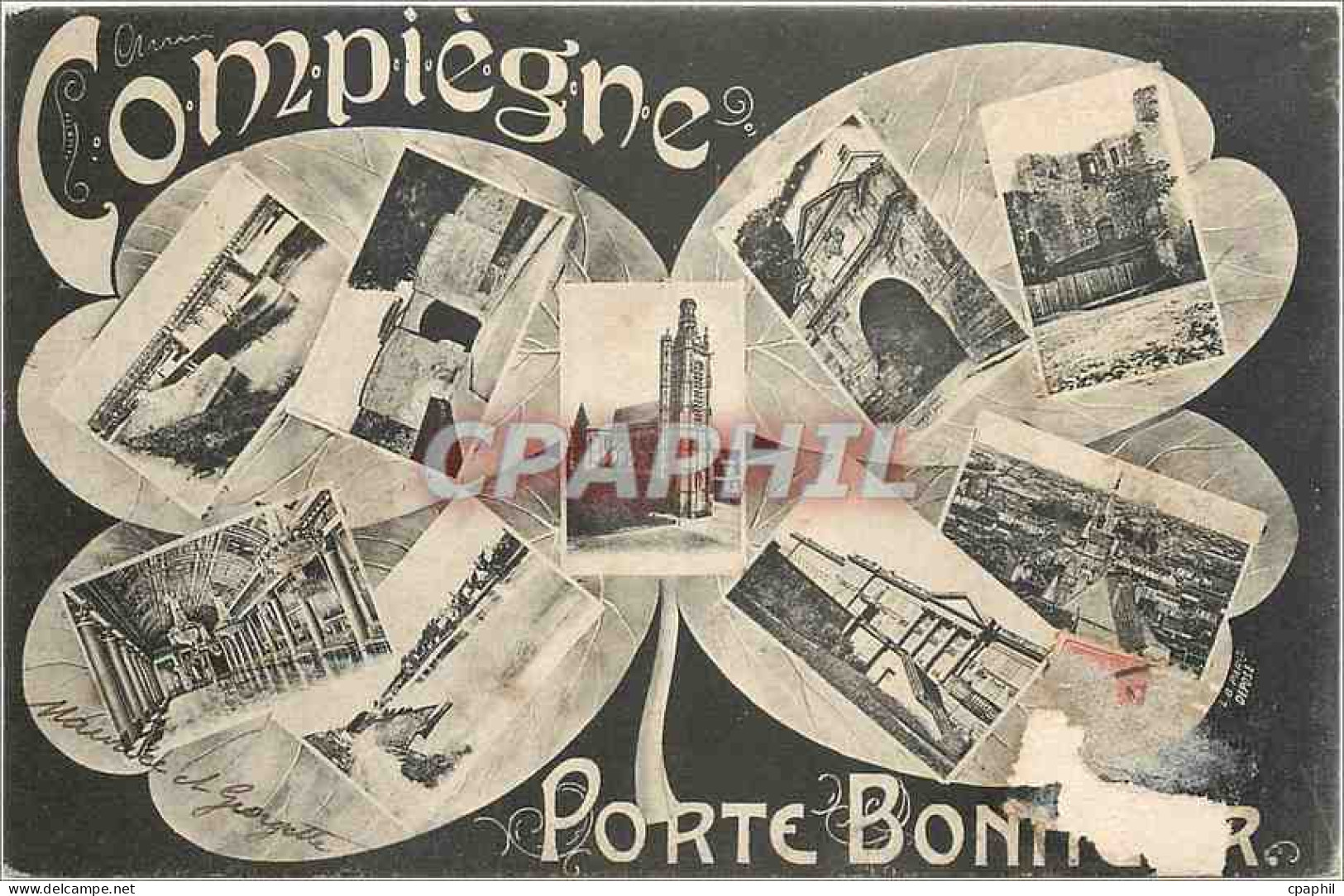 CPA Compiegne Porte Bonheur