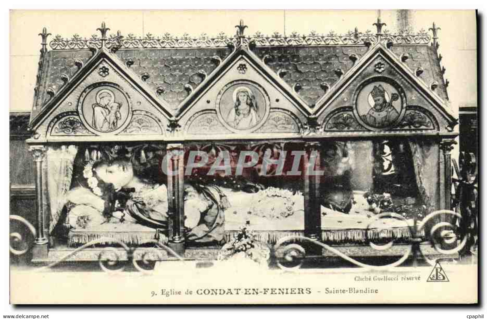 CPA Condat En Feniers Eglise de Sainte Blandine