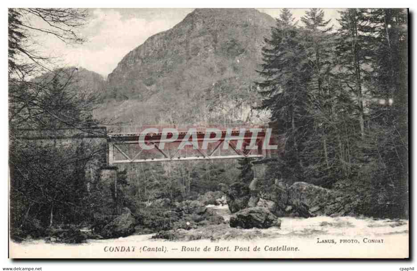 CPA Condat Route De Bort Pont De Castellane