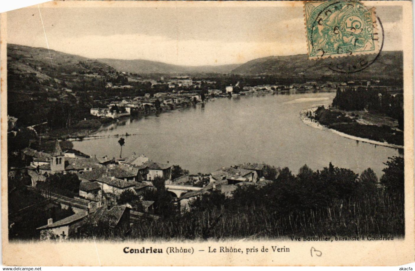 CPA CONDRIEU Le Rhone pris de Verin (443633)