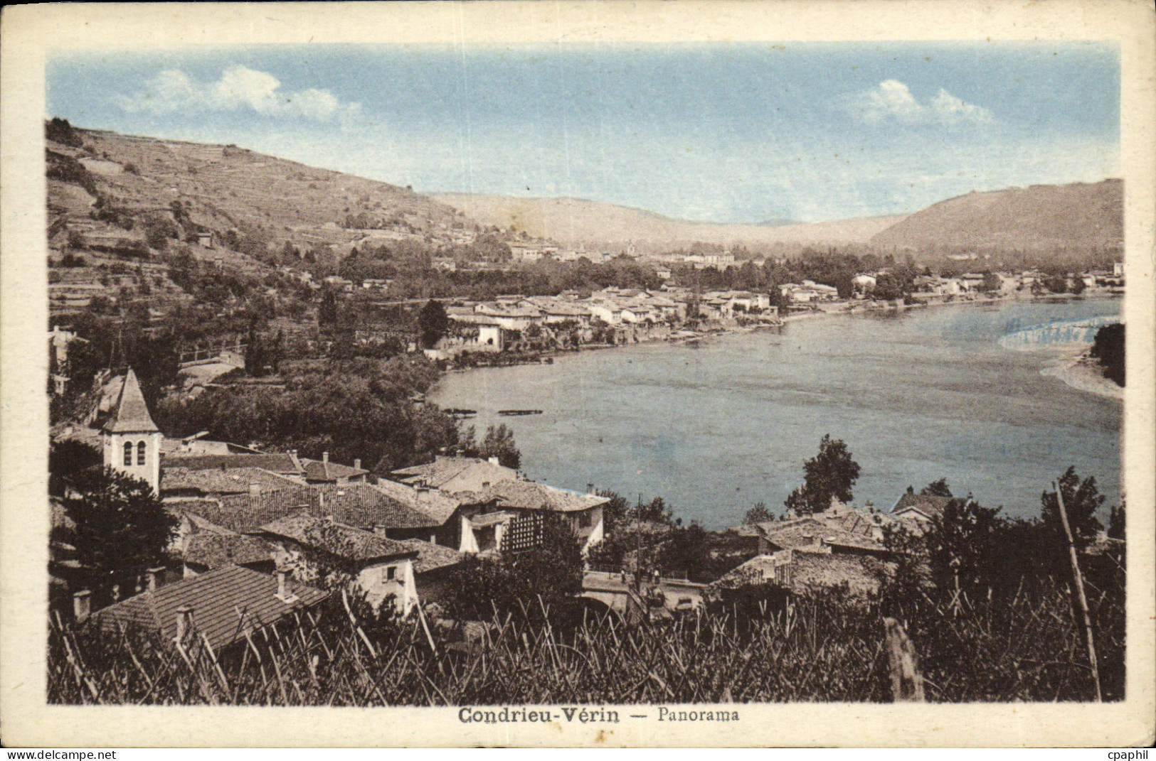 CPA Condrieu Verin Panorama