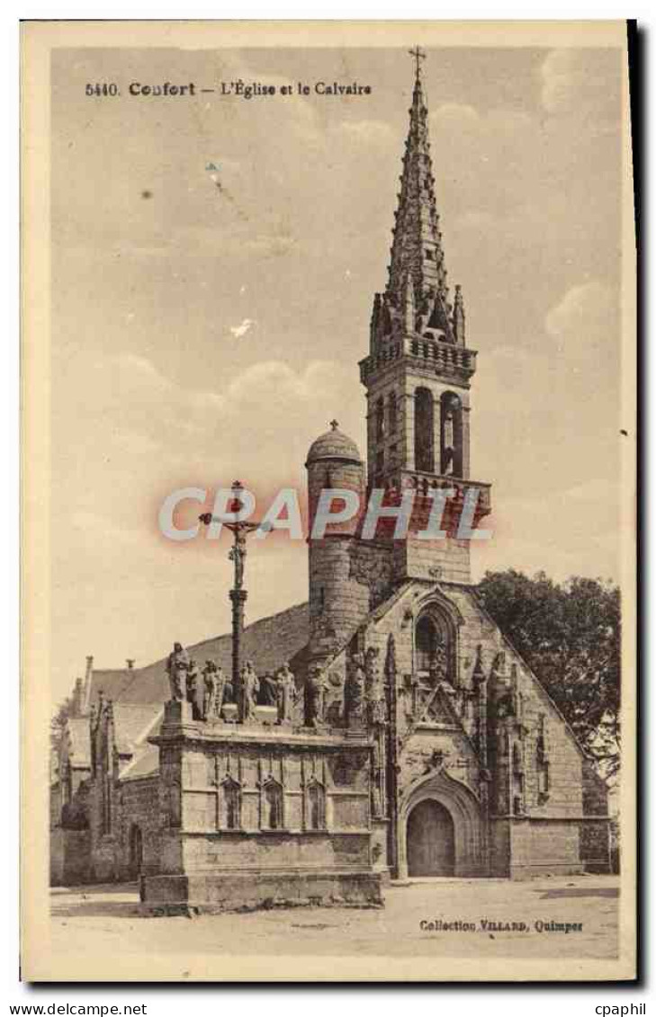 CPA Confort L'Eglise et le Calvaire