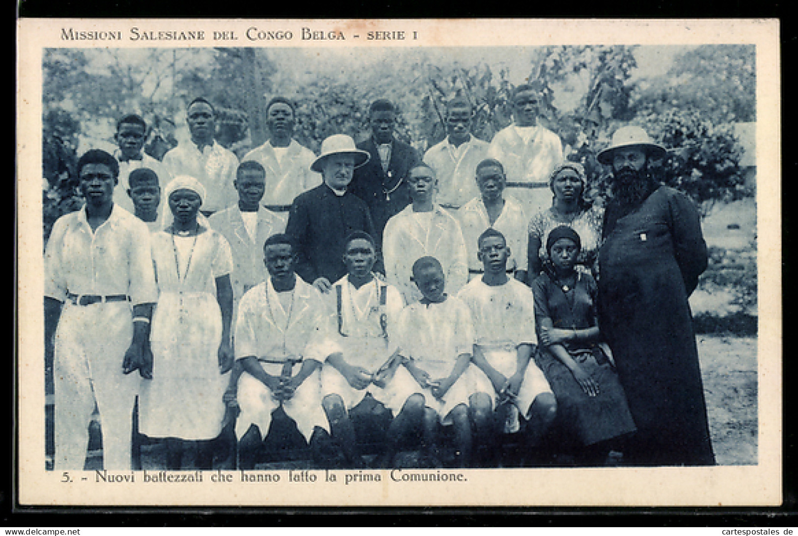 CPA Congo Belga, Missione Salesiane, Nuovi battezzati che hanno fatto la prima Comunione