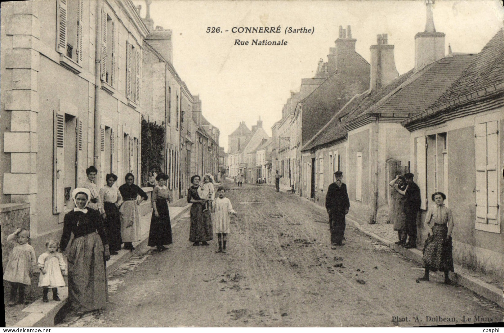 CPA Connerre Rue Nationale