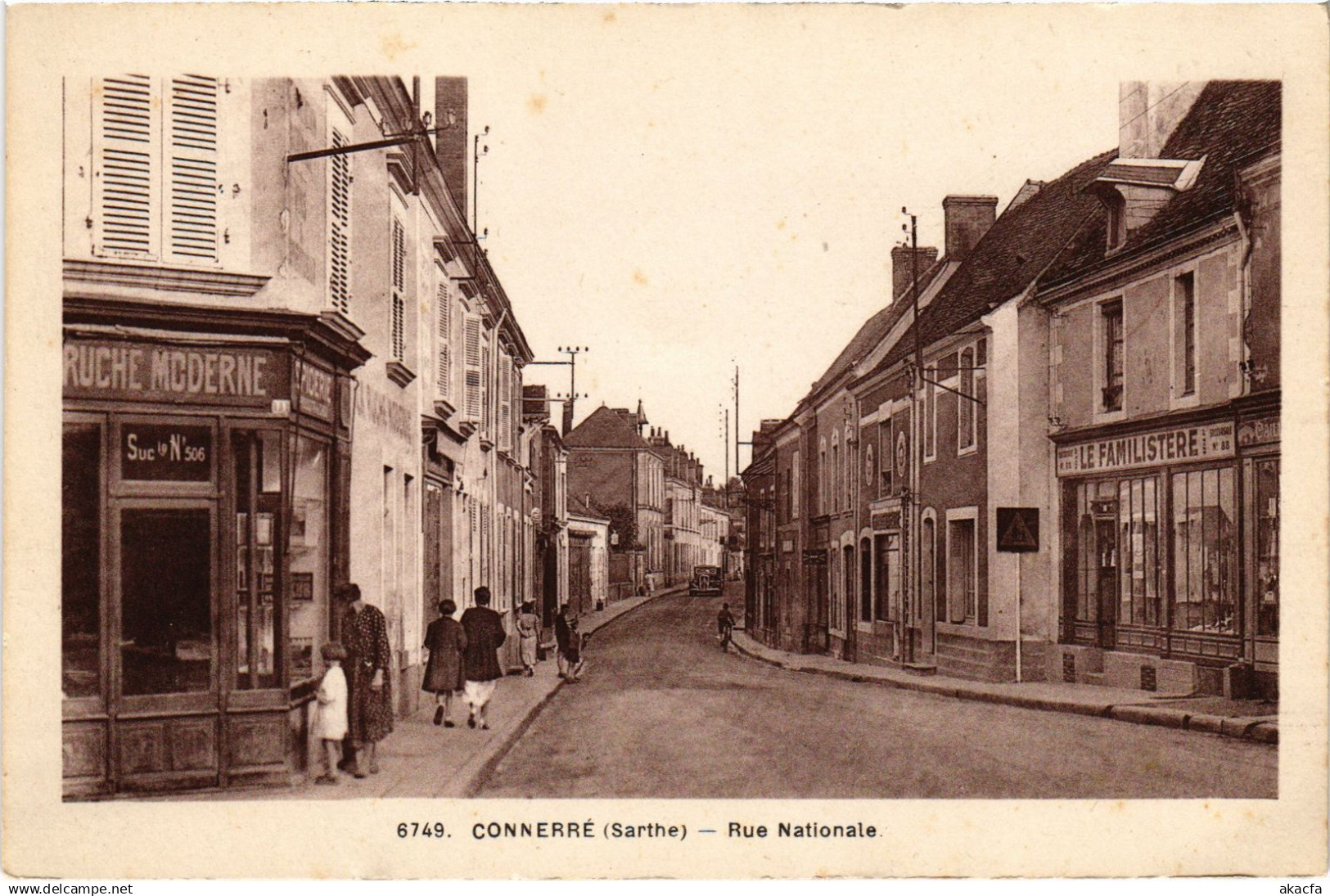 CPA Connerre Rue Nationale (1429356)