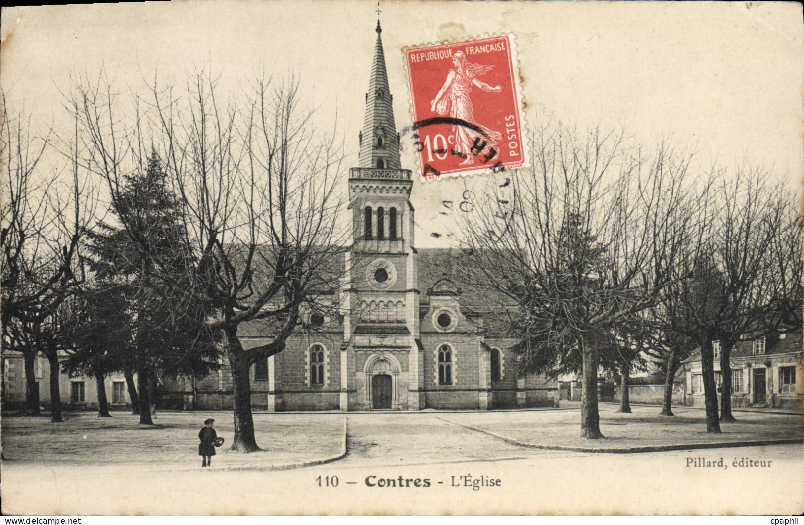 CPA Contres L'Eglise
