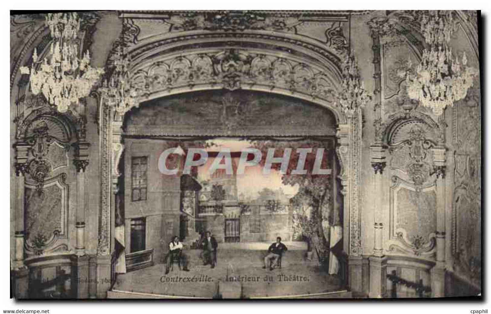 CPA Contrexeville interieur du Theatre