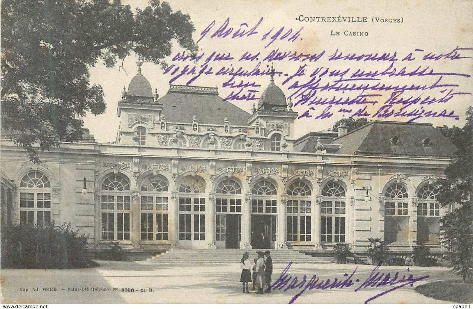 CPA Contrexeville Vosges Le Casino