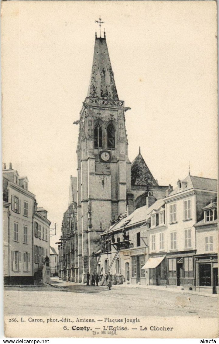 CPA CONTY Église Le Clocher (17571)