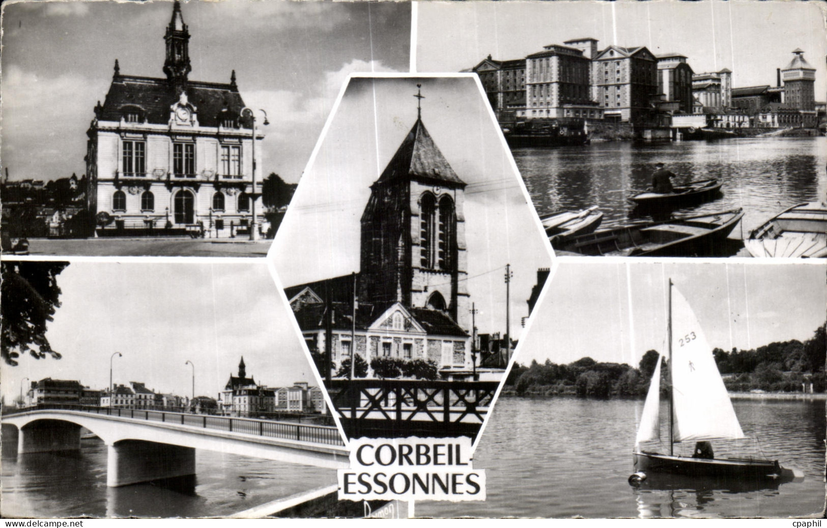 CPA Corbeil Essonnes Mairie Le pont