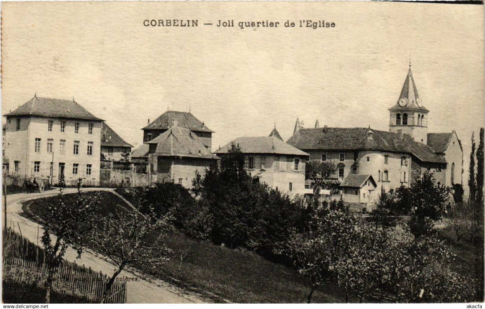 CPA Corbelin - Joli Quartier de l'Eglise FRANCE (961826)
