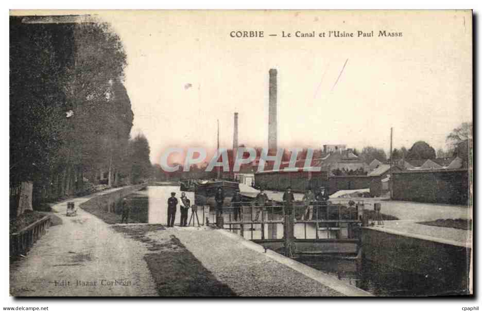 CPA Corbie Le Canal et l'Usine Paul Masse