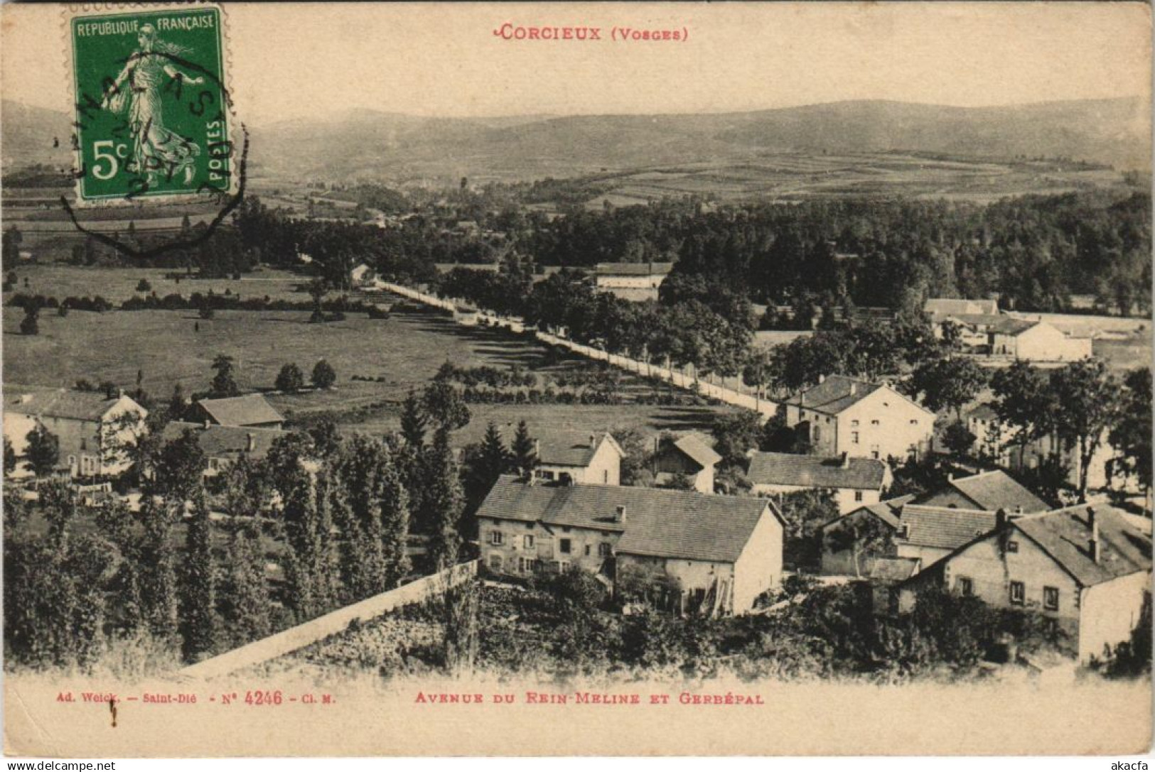 CPA CORCIEUX - Avenue du rein meline (153517)