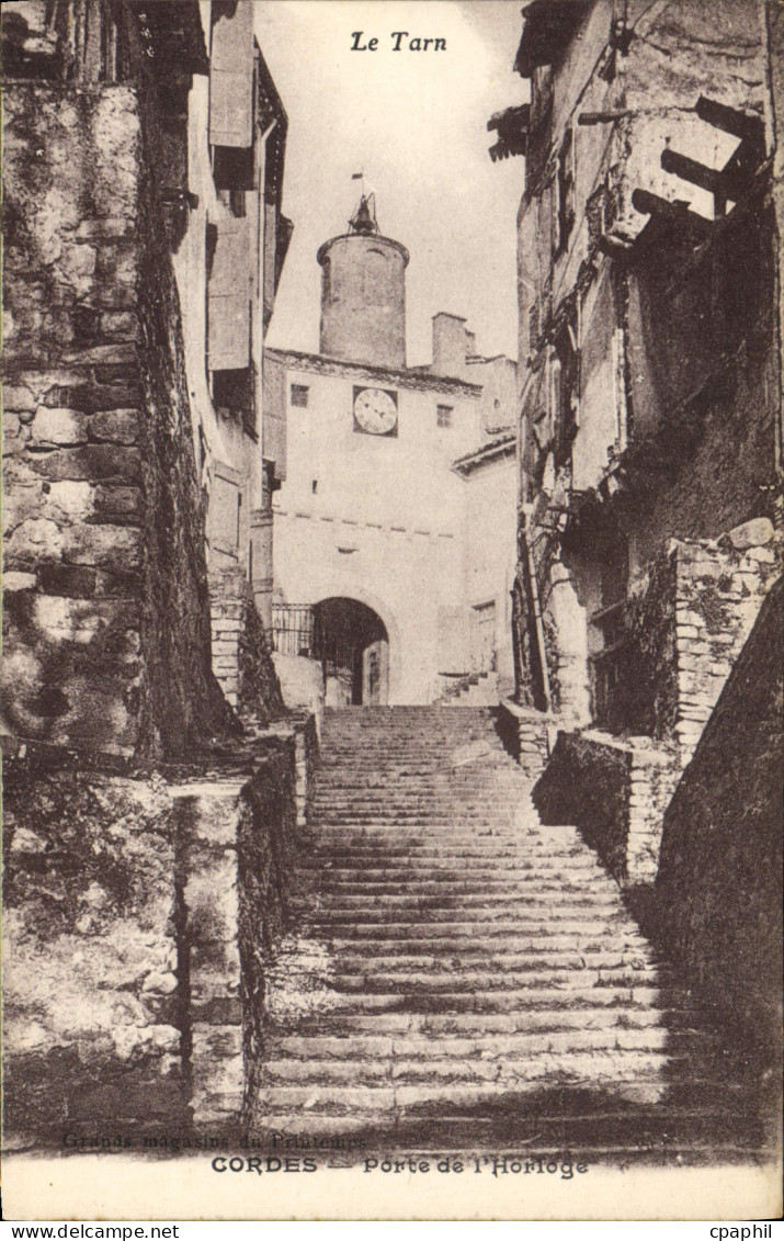 CPA Cordes Porte De I'Horloge