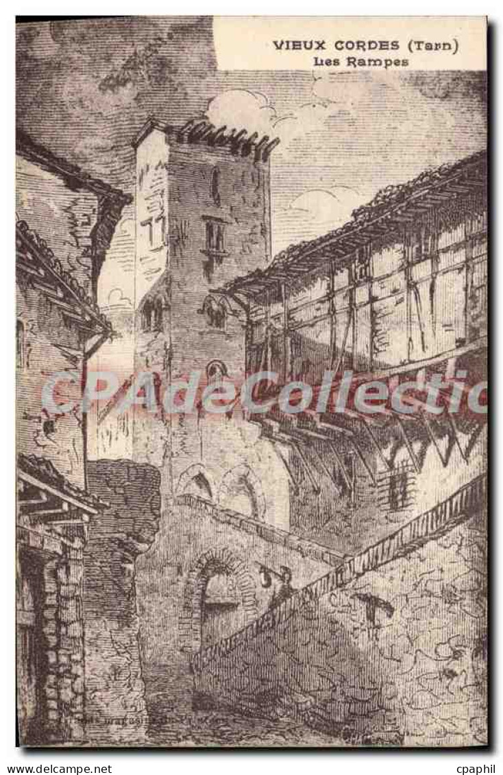 CPA Cordes Vieux Cordes Les Rampes