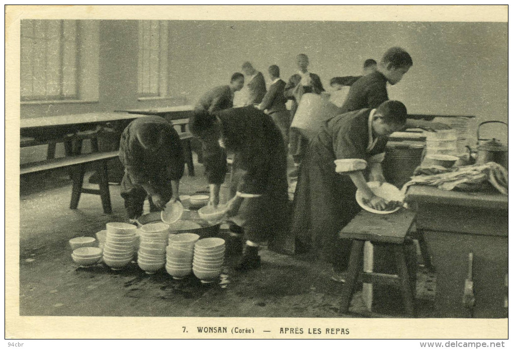 CPA (corée du nord)  WONSAN  apres les repas