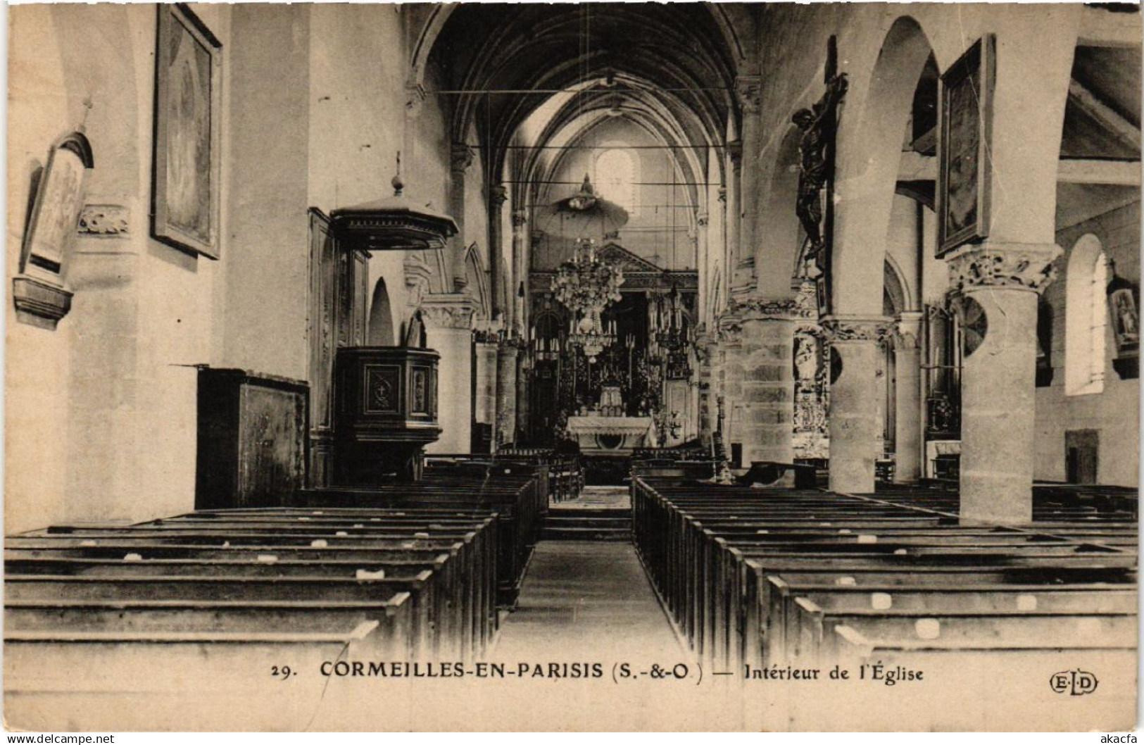 CPA CORMEILLES-en-PARISIS - Intérieur de l'Église (519842)