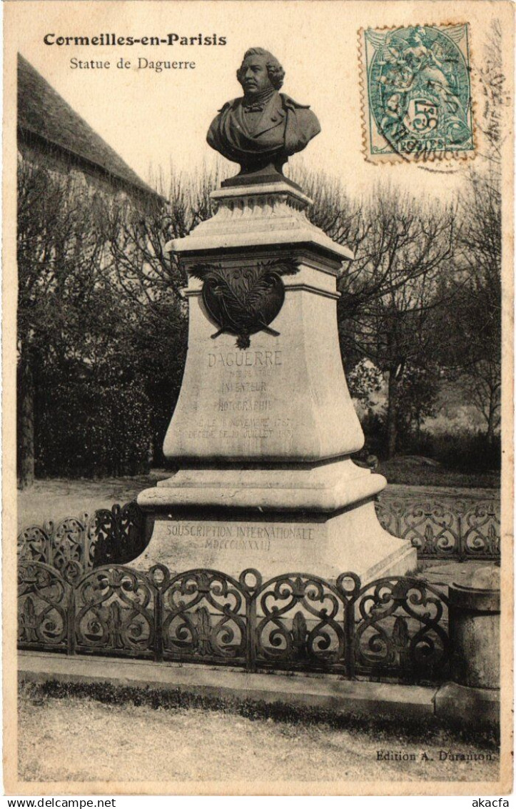 CPA Cormeilles en Parisis Statue de Daguerre FRANCE (1332716)