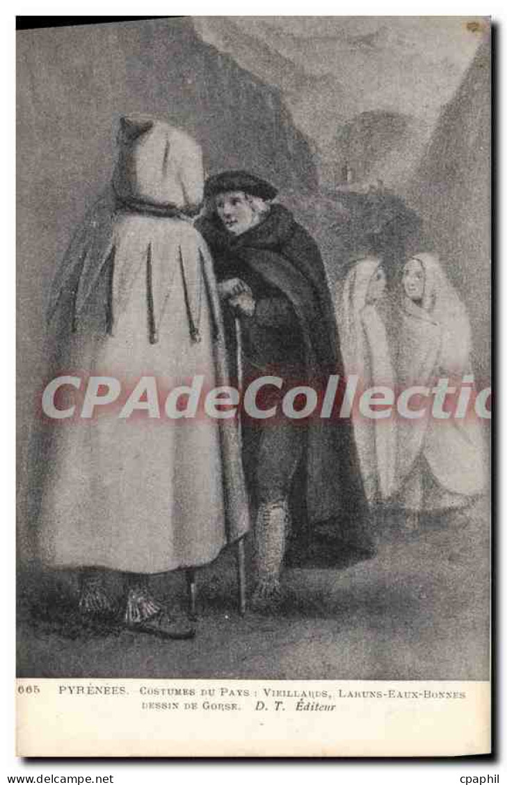 CPA Costumes Du Pays Vieillards Laruns Eaux Bonnes