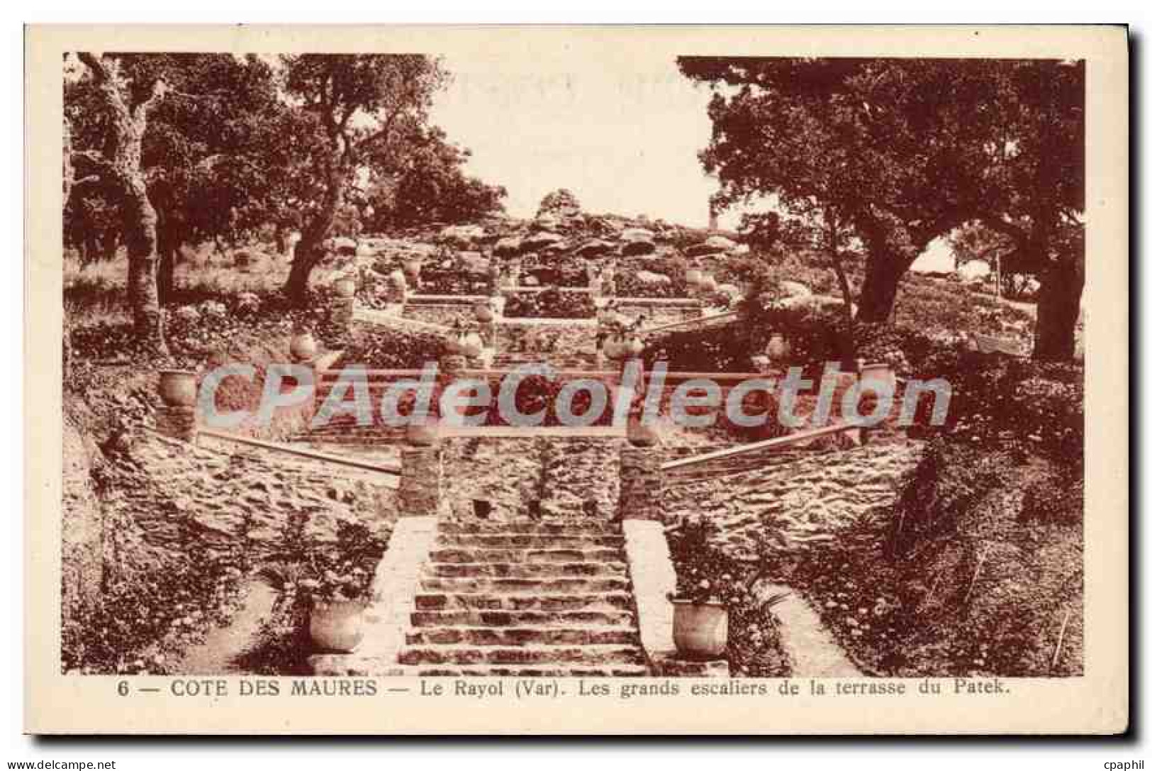 CPA Cote des Maures Le Rayol Var Les grands escaliers de la terrasse du Patek