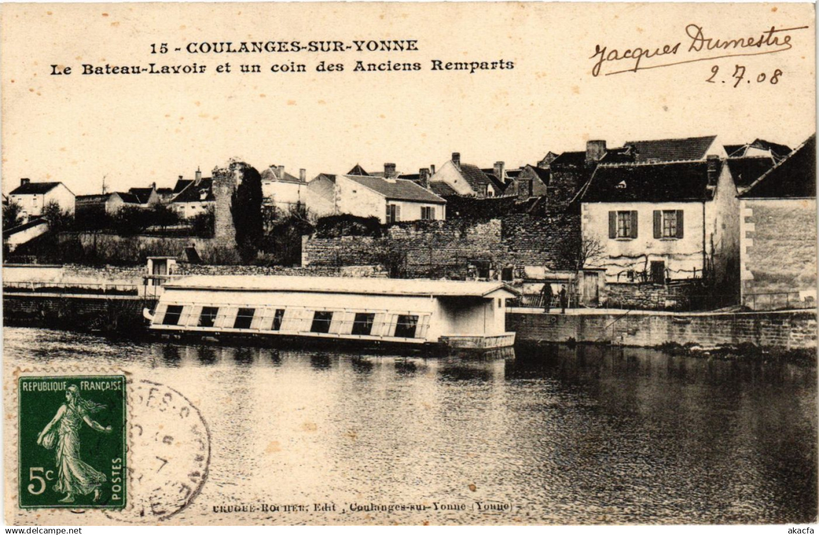 CPA COULANGES-sur-YONNE - Le Bateau-Lavoir et un coin des Anciens.. (657161)