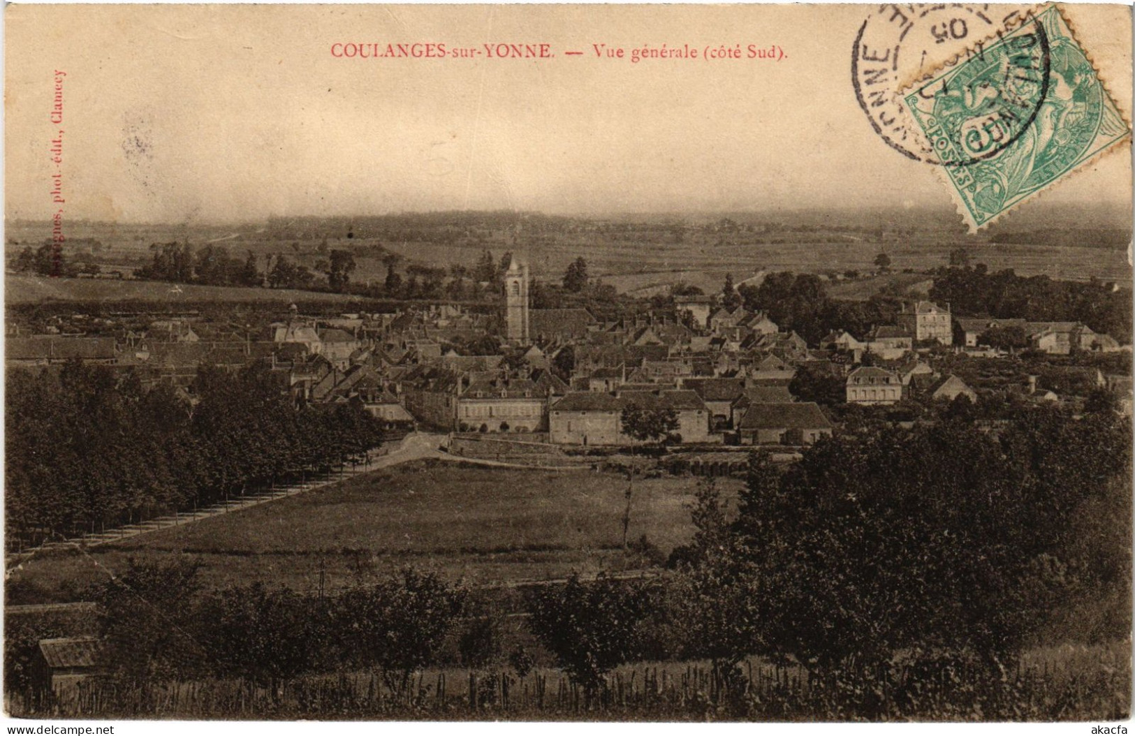 CPA Coulanges sur Yonne vue generale (1478347)