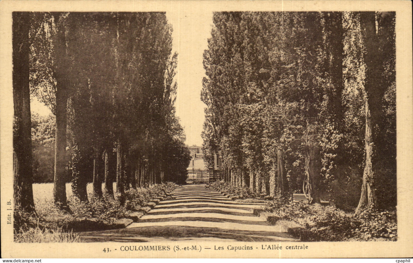 CPA Coulommiers Les Capucins L Allee centrale
