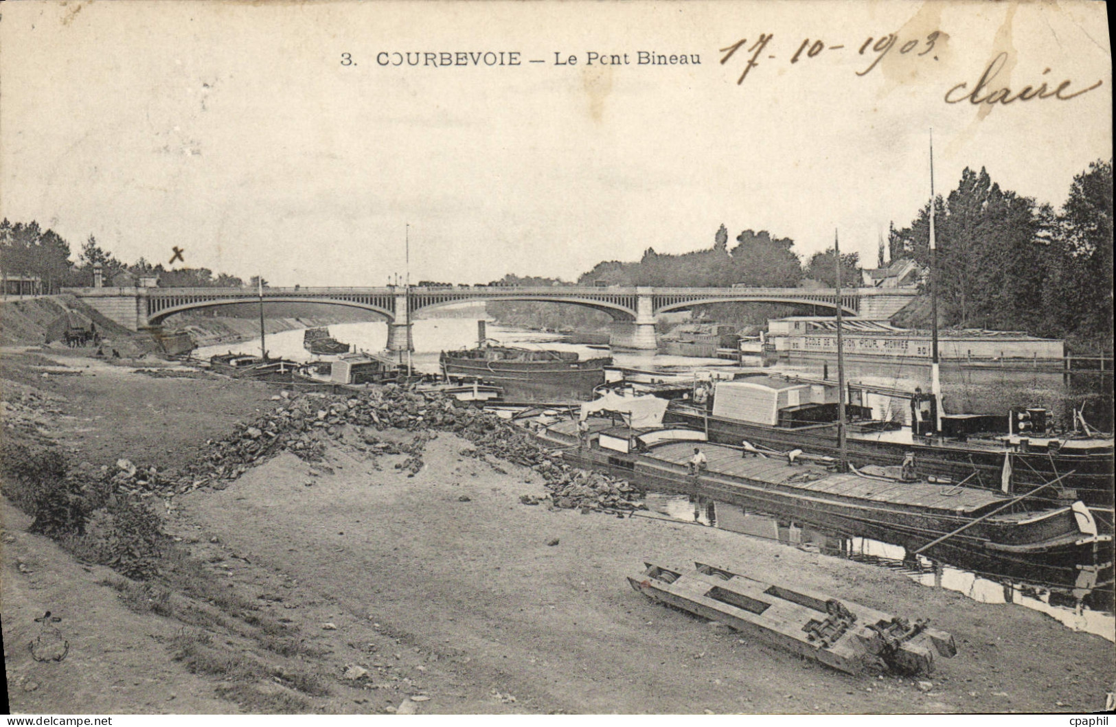 CPA Courbevoie Le Pont Bineau