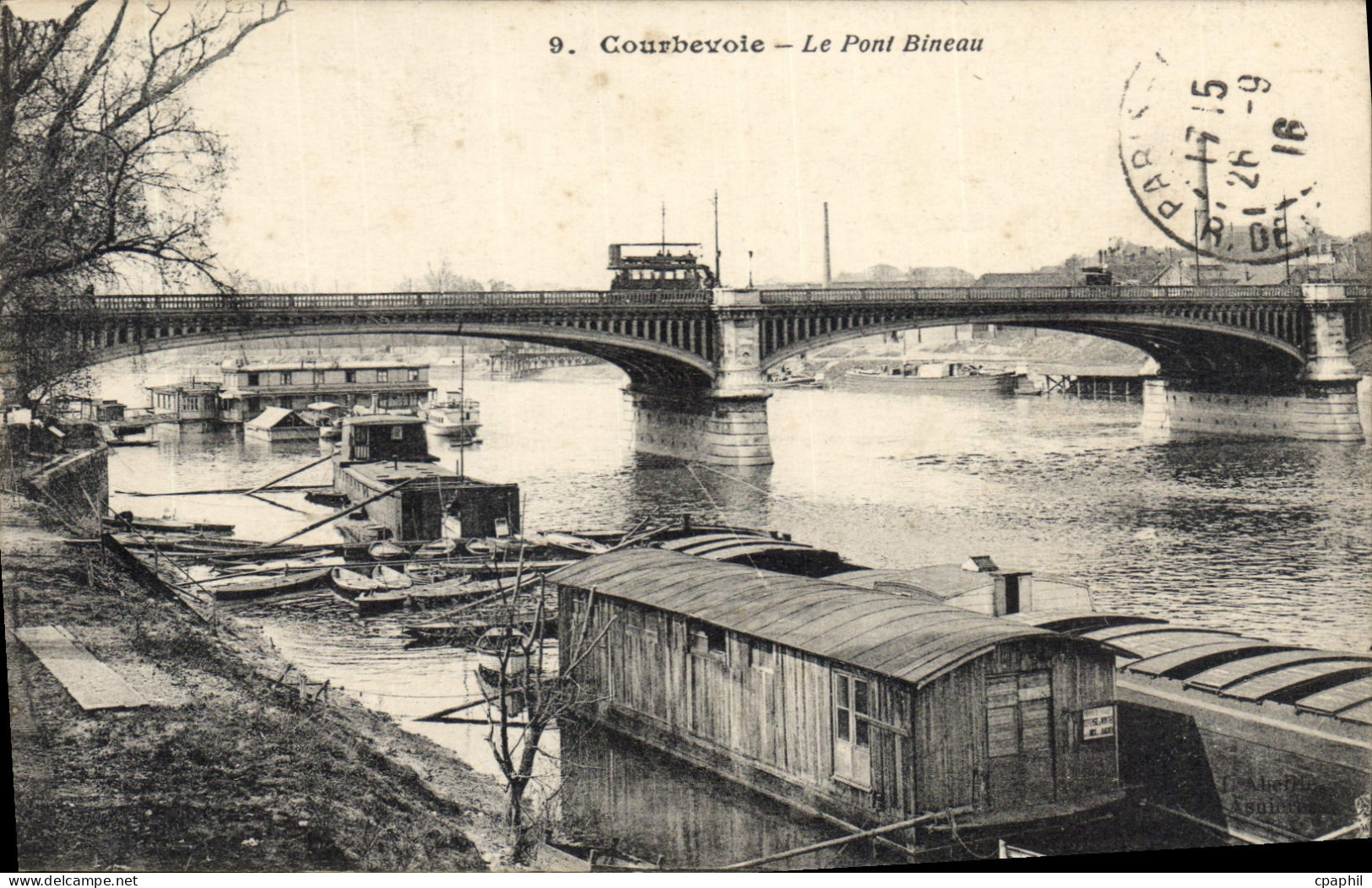 CPA Courbevoie Le Pont Bineau