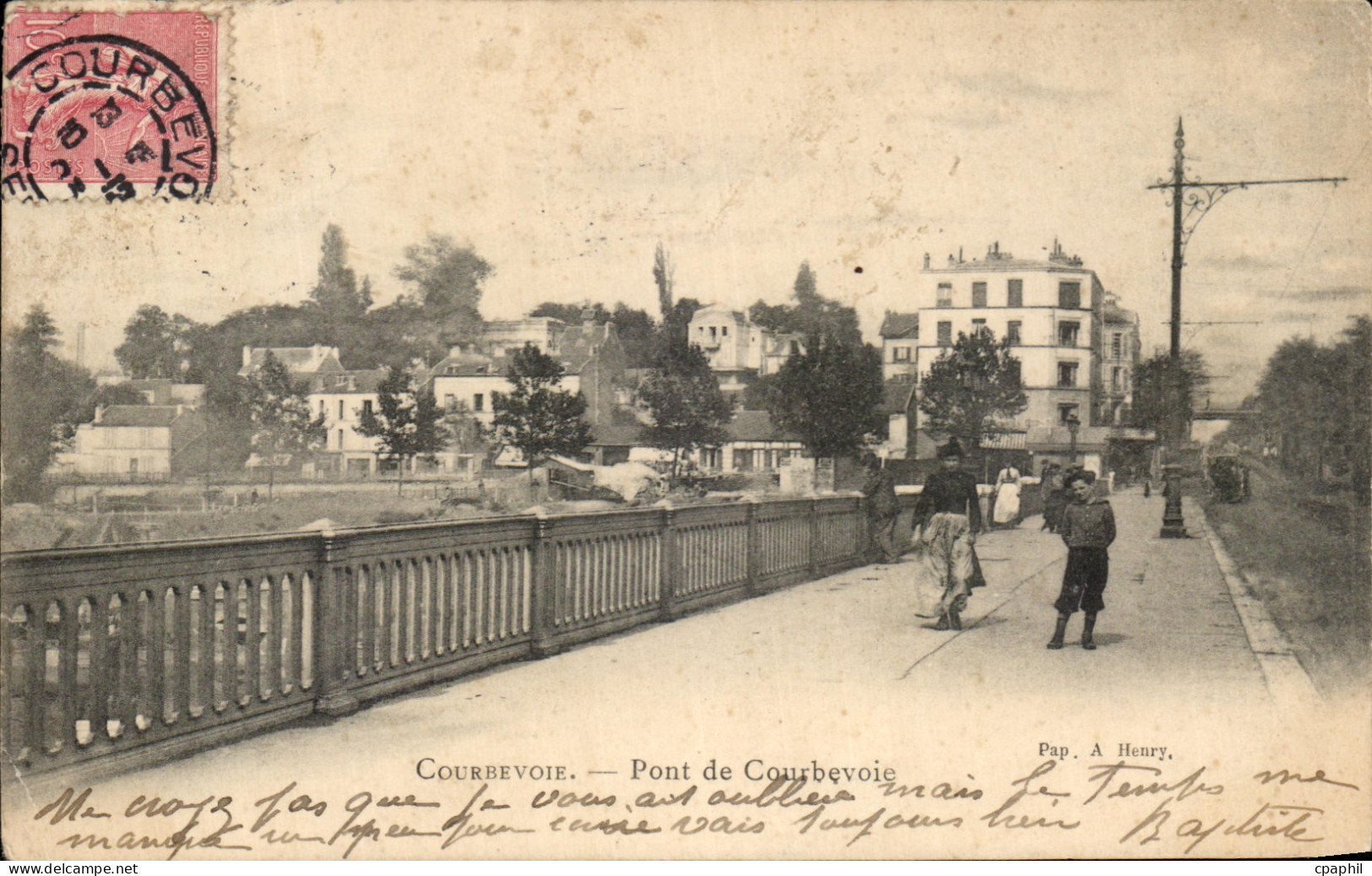 CPA Courbevoie Pont de Courbevoie