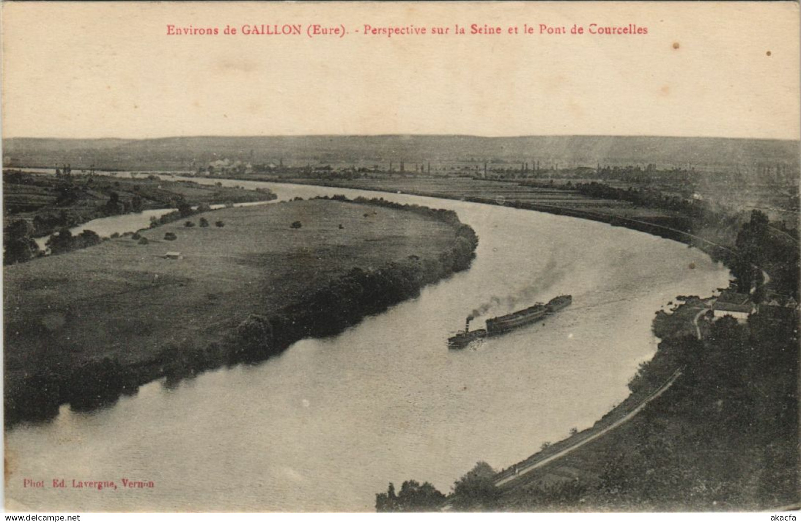 CPA COURCELLES-sur-SEINE Perpective sur la Seine - Pont de Courcelles (1148794)