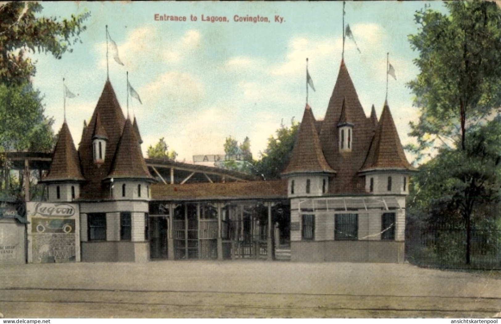 CPA Covington Kentucky USA, Eingang zur Lagune