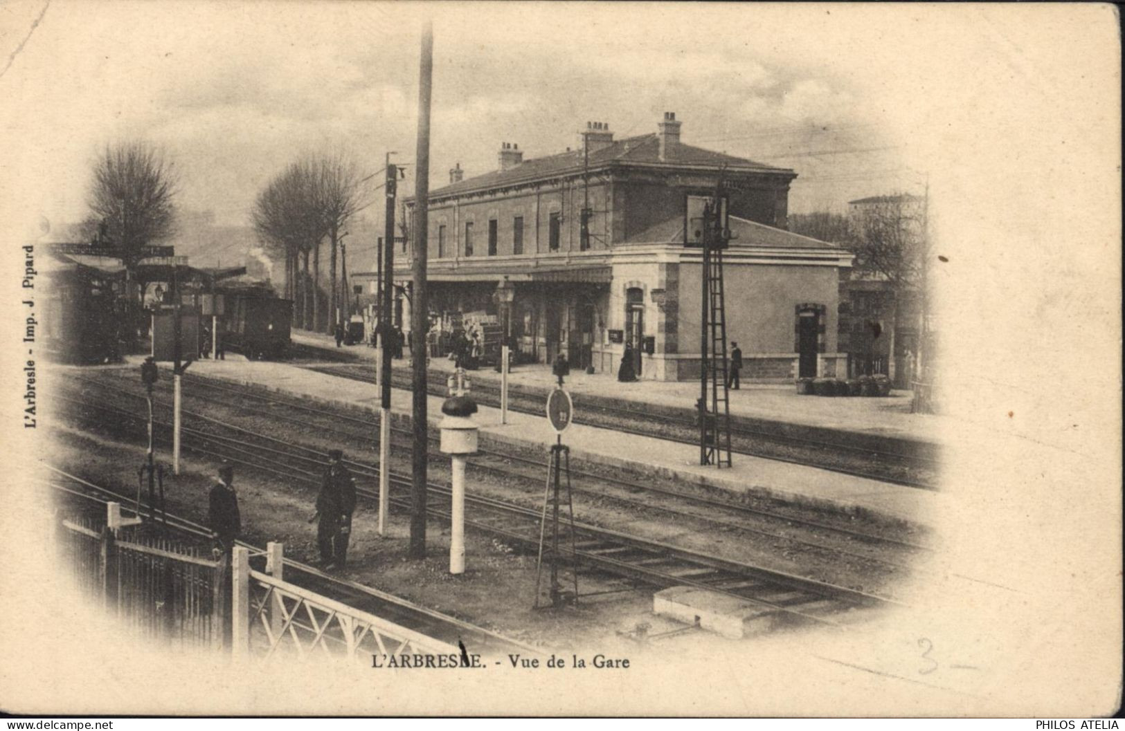 CPA CP Carte postale ancienne L'Arbresle Vue de la gare Rhône 69 L'Abresle Imp J Pipard